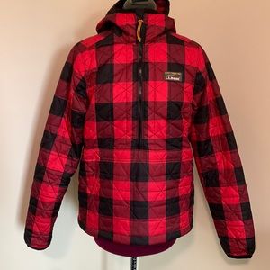 LLBean Buffalo Check Katahdin 1/4 Zip Pullover